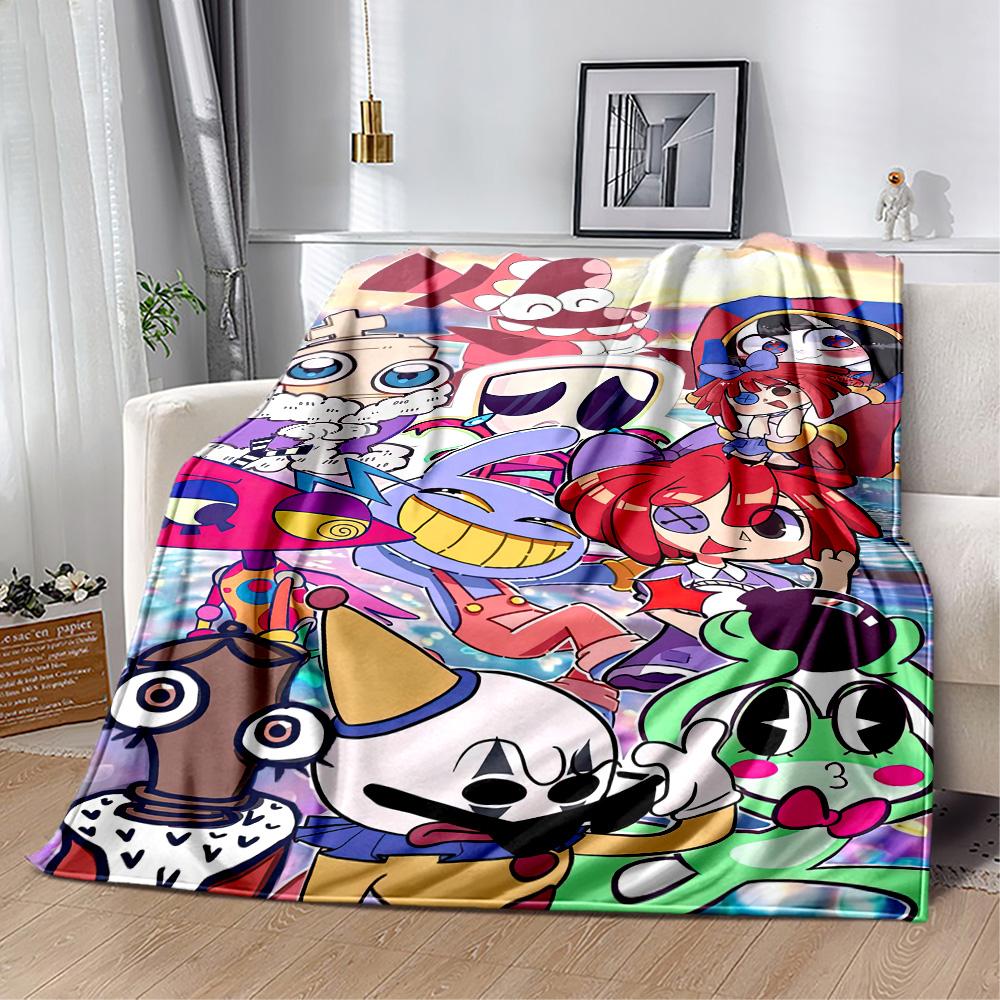 Digital Circus Blanket Durable Comfort Great for Seaside Bed Sofa Four Seasons Universal Warmthful Decor Suitable for Gifting Relatives and Friends