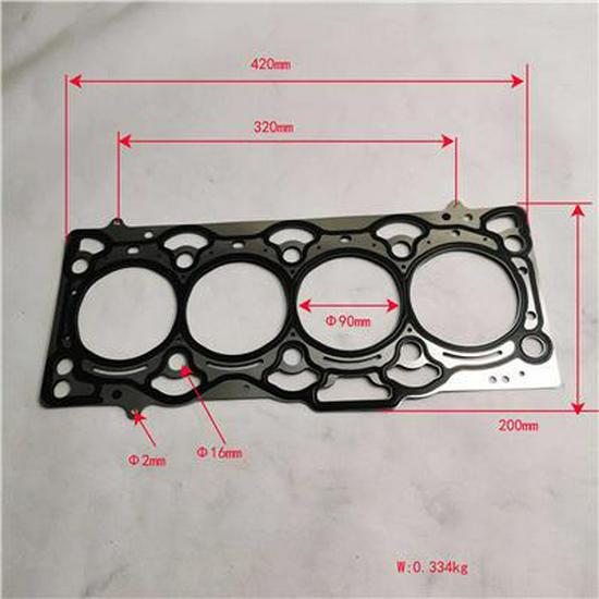 Zylinderdichtung mit doppelten Kantenlöchern, 1,2 mm Dicke (SPM40004169-CE9300)