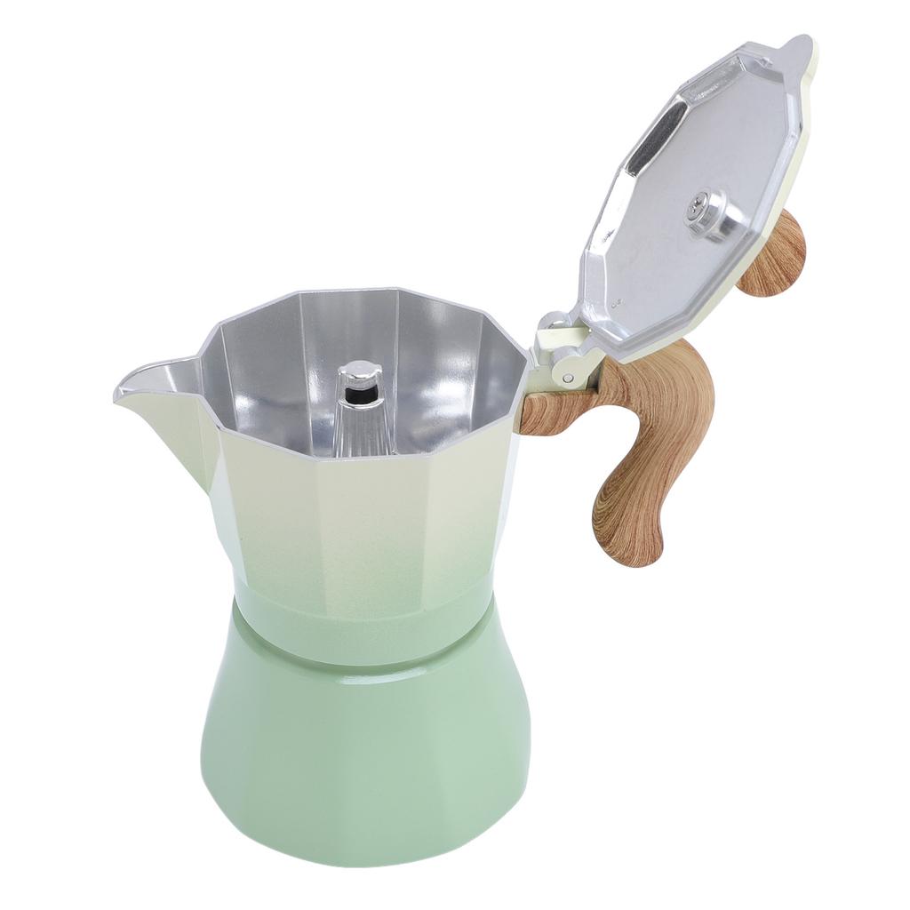 150ml Stovetop Coffee Maker Single Valve Aluminum Coffee Machine for Lovers Beginners