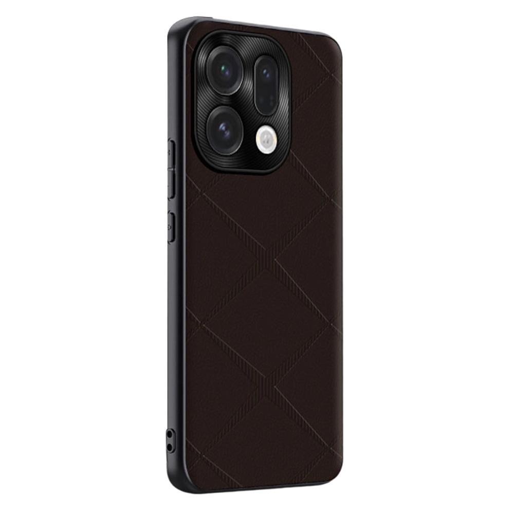 Für Oppo Find X9 5G Hülle X-Muster TPU PU-Leder PC Anti-Fall Handyhülle