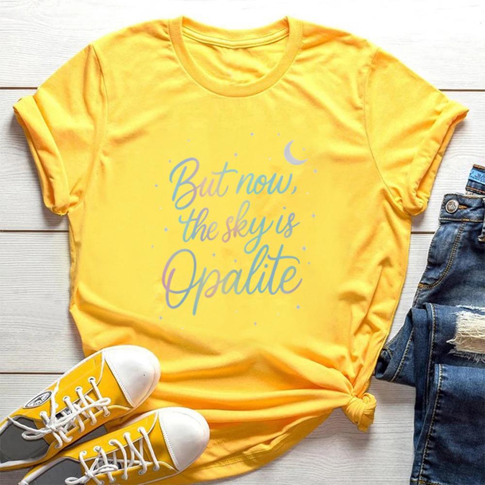 But Now The Sky Is Opalite Tshirt Opalite Showgirl Shirt Dancing In The Lightening Tshirt Unisex Women Printed Short Sleeves Tops