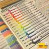 Double-Ended Fluorescent Pens, 30 Vibrant Colors - Non-Bleeding for Student Planners & Highlights