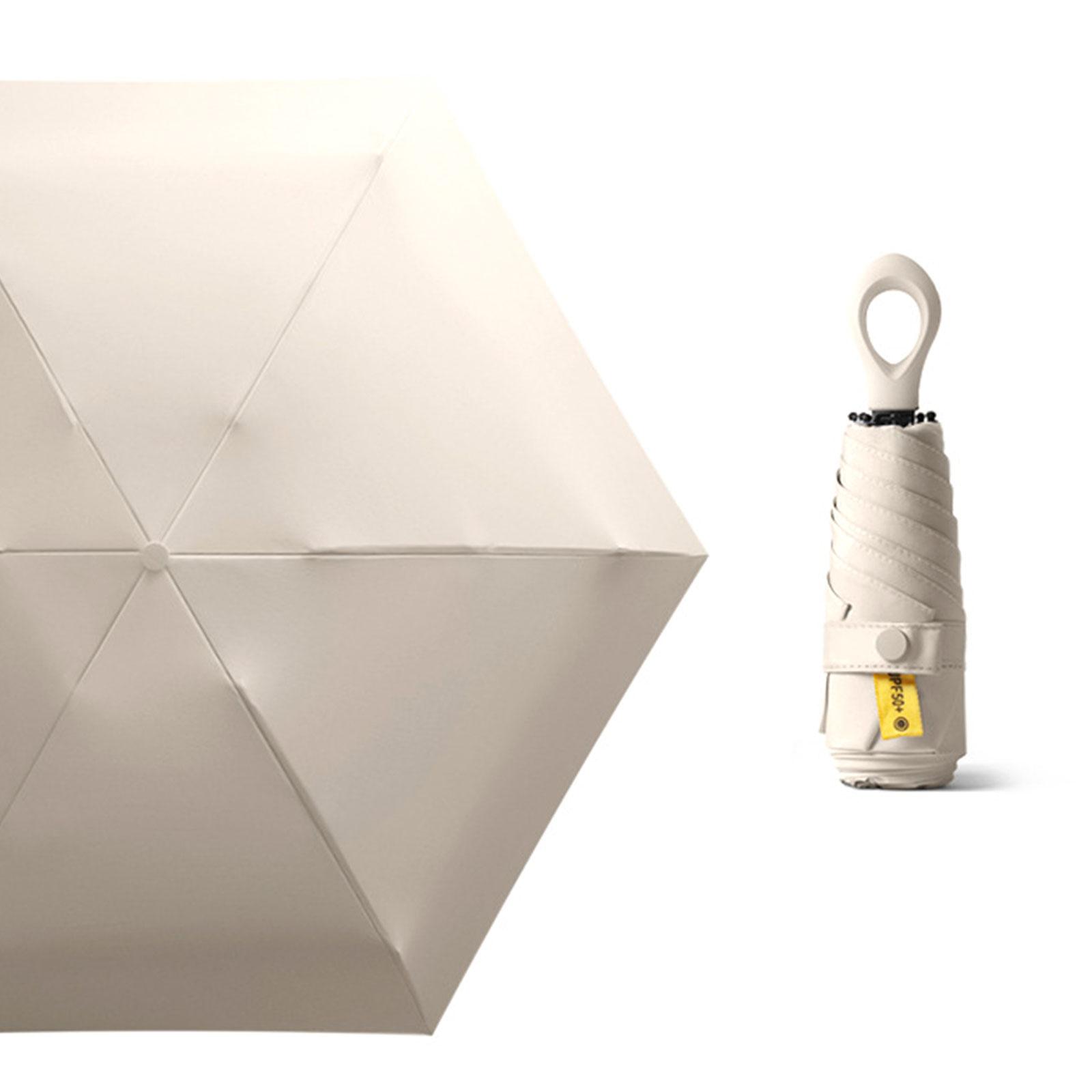 

Легкий складной мини-зонт от дождя, портативный дорожный размер, солнцезащитный зонт для использования на открытом воздухе с защитой от ультрафиолета 6