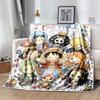 1pc One Piece Adventure Soft Throw Blanket Flannel All Season Light Weight Living Room/Bedroom Warm Blanket. M7270128