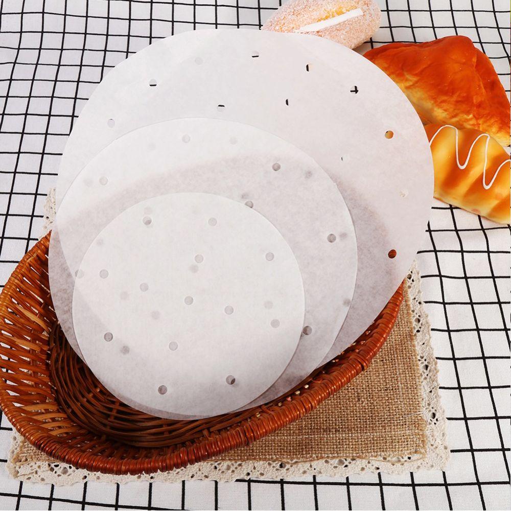 50Pcs 4/6/8/10in Bamboo Steamer Papers Restaurant Oil Paper Non-Stick Steamer Mat Cooking Tools