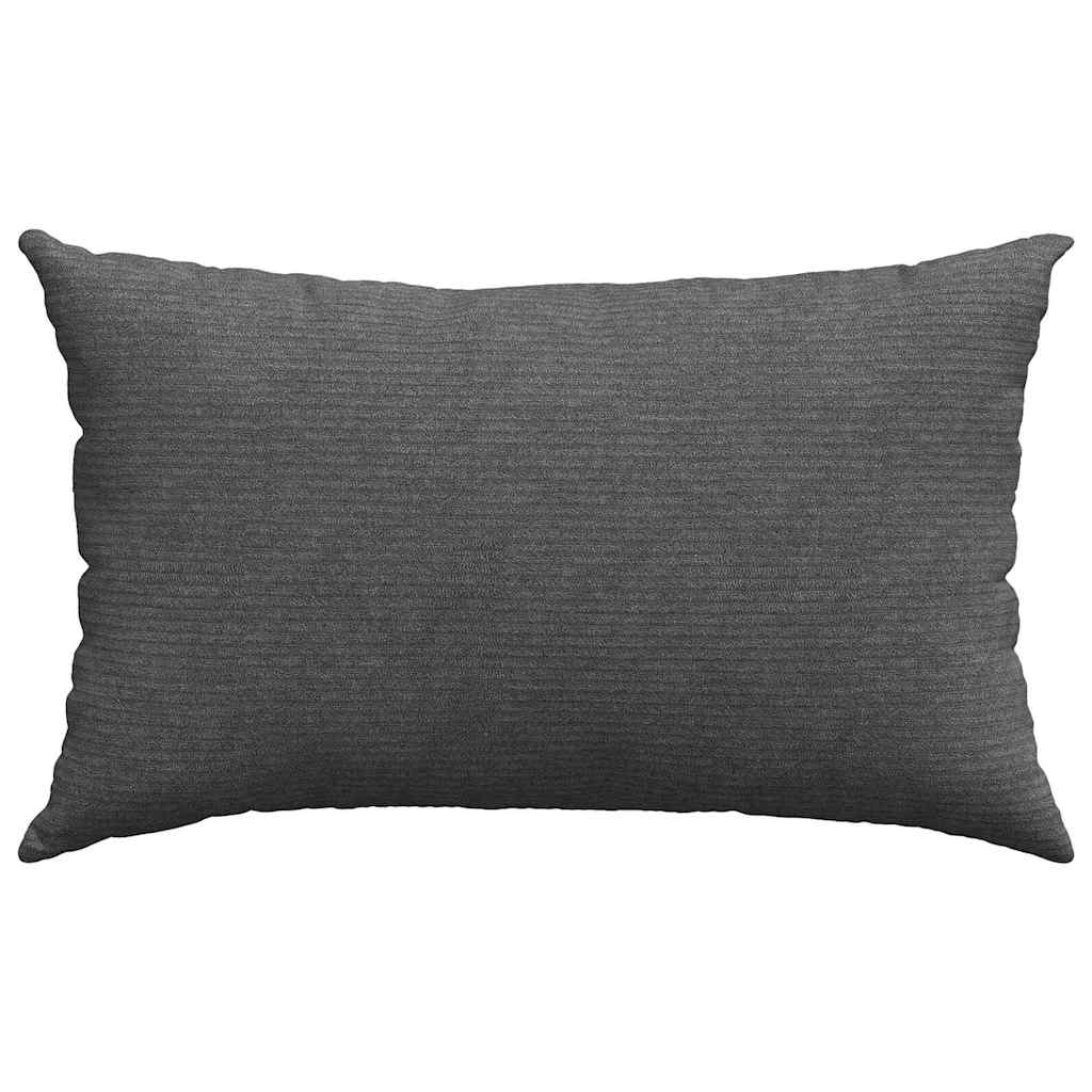 Sofa Cushions 2 Pieces Dark Gray 50 X 30 Cm Corduroy Fabric