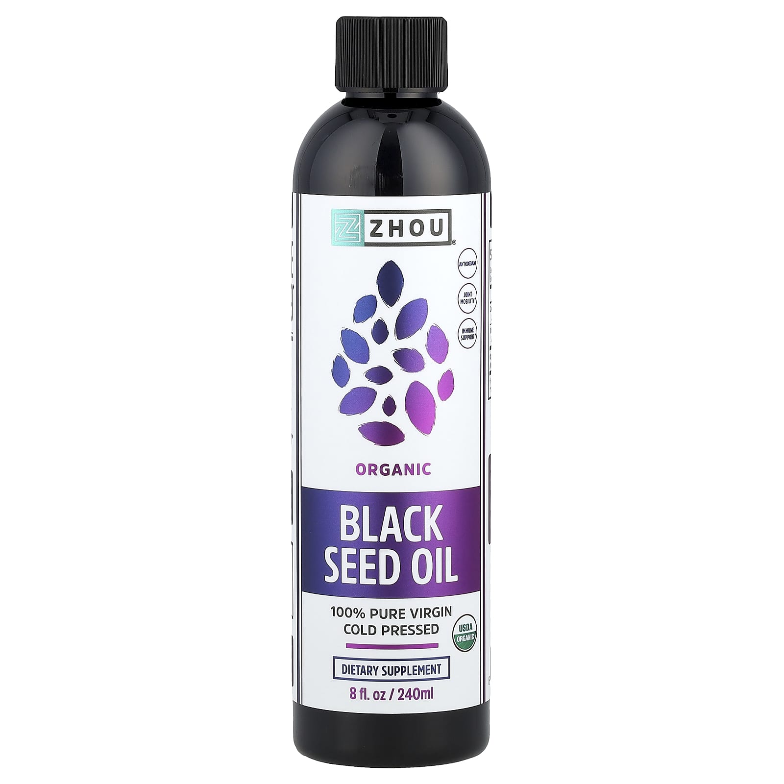 

Organic, 100% Pure Virgin Black Seed Oil, Cold Pressed, 8 Fl Oz (240 Ml)
