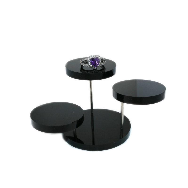 Acrylic Three-Tier Rotating Ring Display Stand