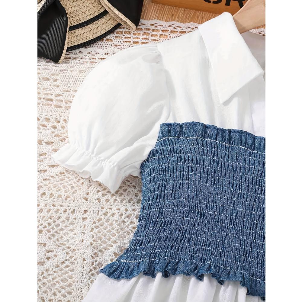 Nowe Letnie Ubrania Dziecięce Modny Zestaw 2-częściowy dla Nastolatek Dziewcząt Bluzka z Krótkim Rękawem + Spodnie z Szerokimi Nogawkami