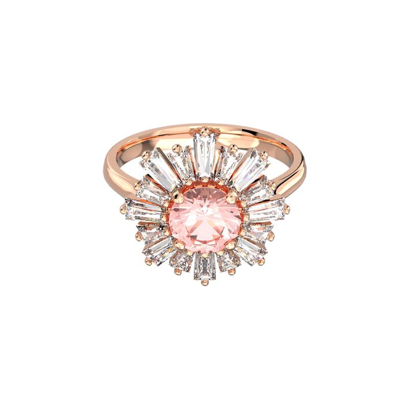Swarovski Sunshine Rose Gold Tone Rhodium Plated Ring Women s 5642971