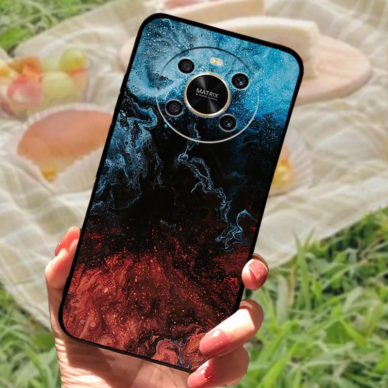 For Honor X 9 4G Case Silicone Soft Marble Protective Covers For Honor X9 Cases Fashion Black Bumper for Huawei Honor X 9 Fundas