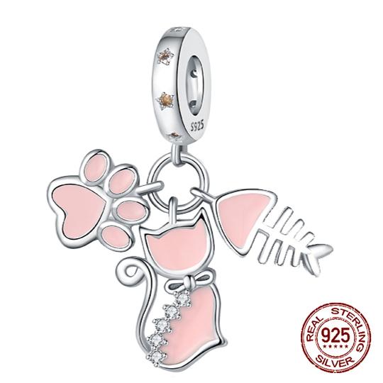 Copper Love Family Tree Cats Dogs Balloon Dangle Beads Fit Original Charms Bracelets Diy Bead Women Jewelry Making