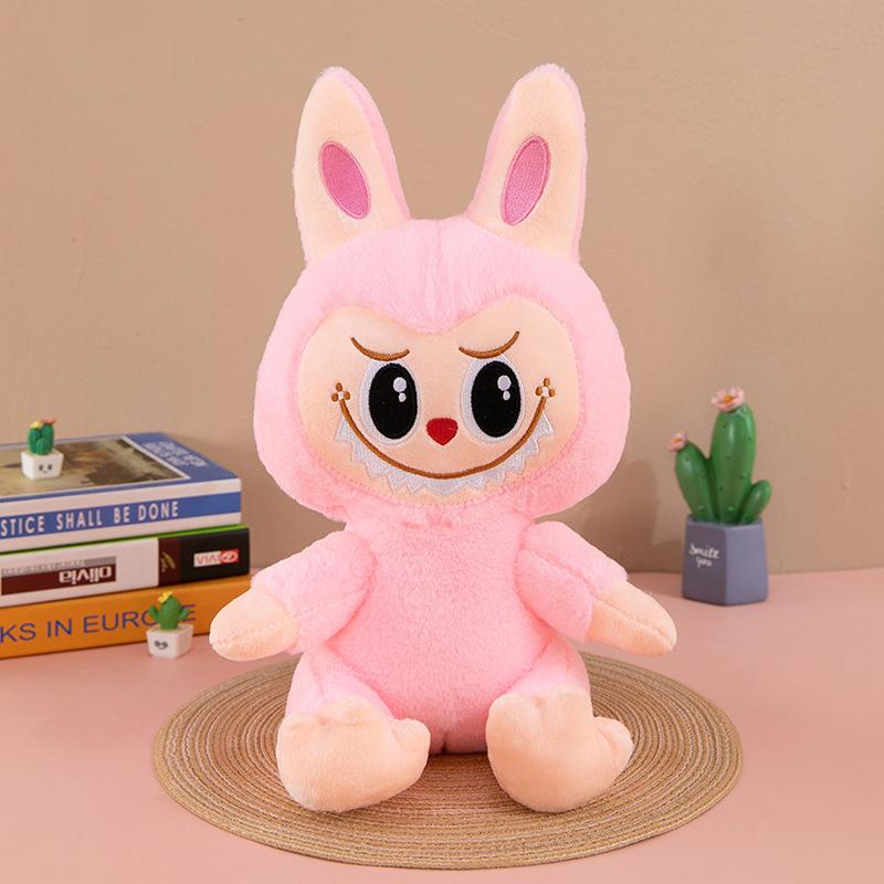 1PC 25cm Labubu Toy Anime Peripheral Tabletop Decoration Plush Dolls Model