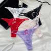 Hollow Out Seamless Underwear Transparent Lace Bow Underpants Fashion Lace Thong Women Women