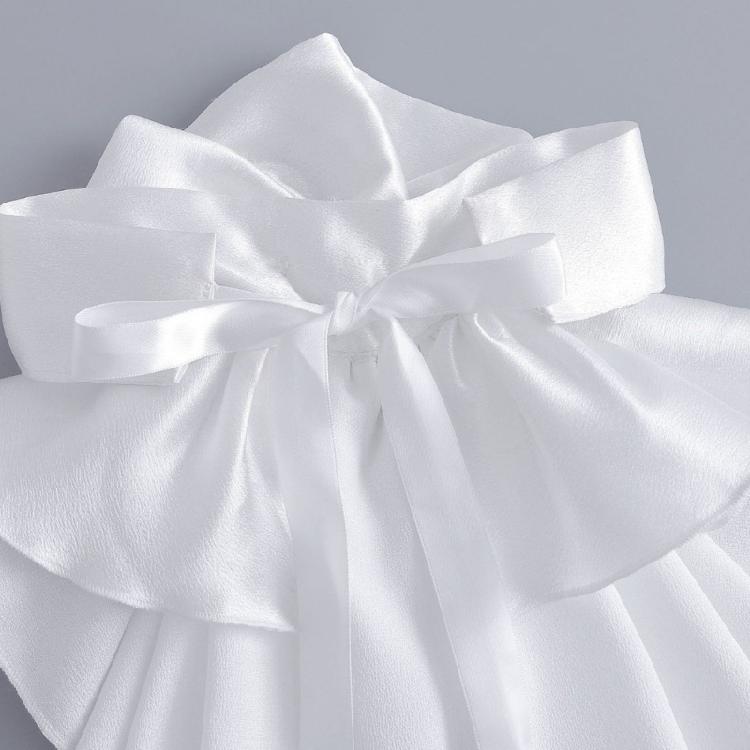 Courtstyle Jabot Drape Collar Neckpiece For Women Formal Occasion Sweater Blouse Costume Collar Decorative Accessory