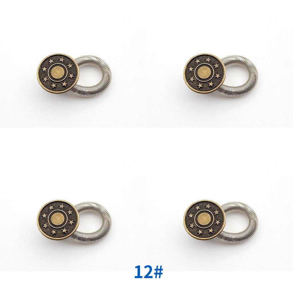 1/4/8 Stück Abnehmbare Jeans Taillenverstellung Schnalle Metallknopf Erweiterung für DIY Hosen Jeans Kostenloses Nähen Taillenerweiterungen Knöpfe