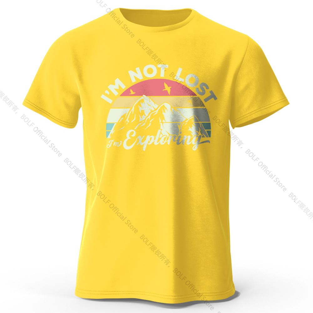 Men's I Am Not Lost Printed T-Shirt 100% Cotton Oversized Slogan Graphic Tees for Women Summer Tops Urban Streetwear