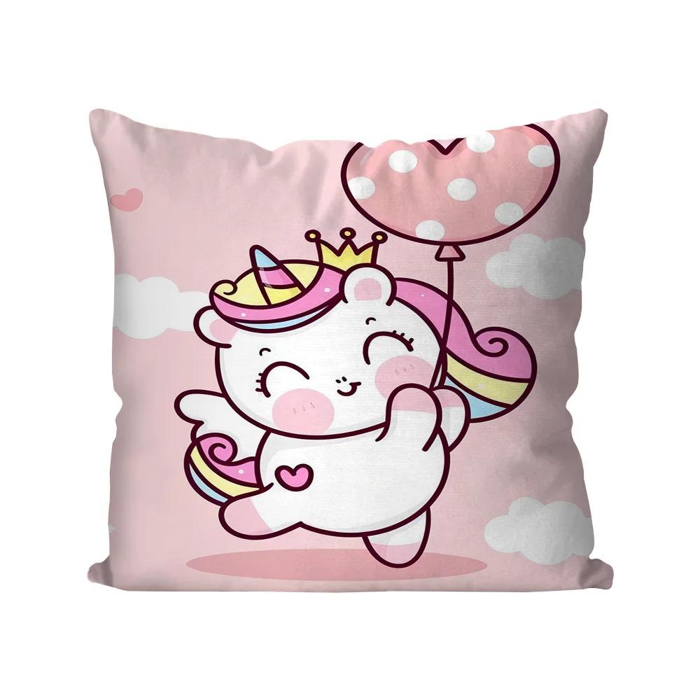 Pink Rainbow Unicorn Print Decorative Pillowcase Bedding Home Decor Cushion Pillowcase