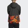 adidas Fleece-Lined Windproof Hooded Jacket Men Outerwear Dark-Green GT6485