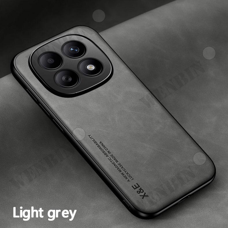 Luxury Leather Case For Redmi Note 15 Pro 5G Pro+ Plus Note 15 Pro 4G Cover With Metal Plate Support Car Hold Capa Fundas