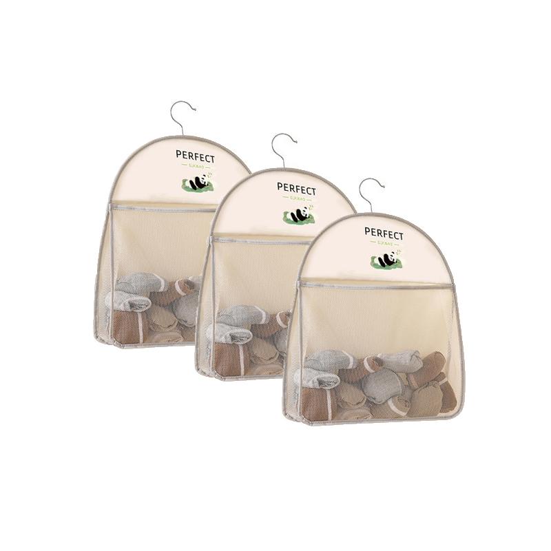 Atmungsaktive Netz-Wandhängetasche für Unterwäsche Socken,Haushalt Kleiderschrank Unterwäsche Aufbewahrung Organisation,Wäschekorb für Spielzeug Puppe
