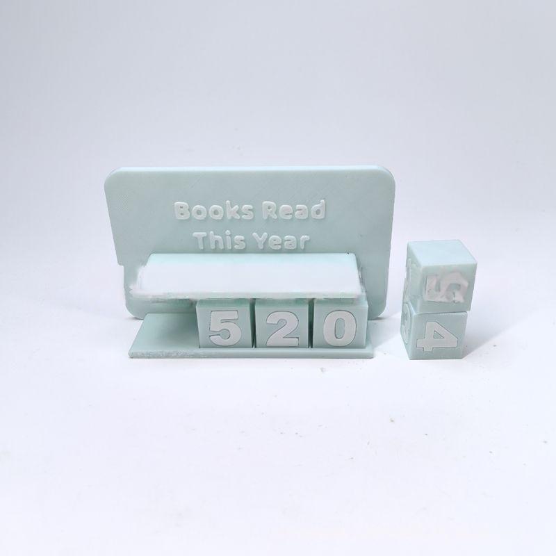 

3D Книга Счетчик Прочитанных Книг Украшение Книжной Полки Счетчик Книги Прочитанные в Этом Году Лучшие Подарки для Читателей Учителей Студентов небесно-голубой