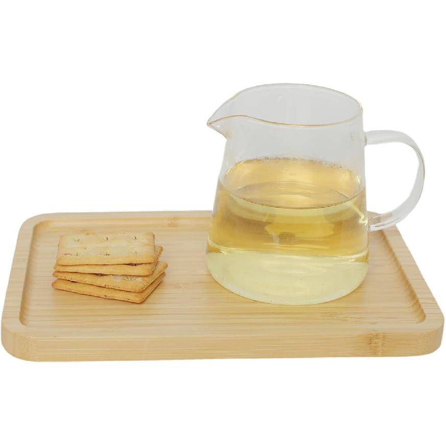 Bamboo Counter Tray for Bathroom Natural Wooden Decorative Tray Kitchen, Shower, Dining Table Vanity,10×6.9 Inch