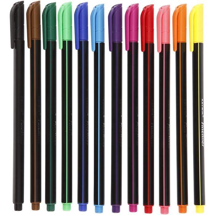 Assortment of Good Quality, Long-lasting, Water-based Triangular Markers with a Solid Tip.. There Is Enough