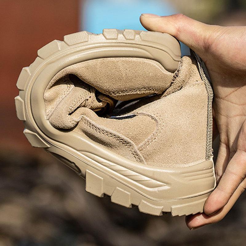 Men's Steel Toe Work Safety Shoes Lightweight Breathable Anti-smashing Work Shoes Male Boots Slip on Casual Sneaker Men Shoes 46