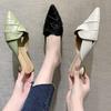 Summer New 2025 Women's Mules Shoes for Women Slippers Leather Slipper Designer Sandals Luxury Fashion Comfortable Low Heel Sexy