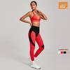 Patchwork-Farbe High-Waist Yoga & Laufen Zweiteiler