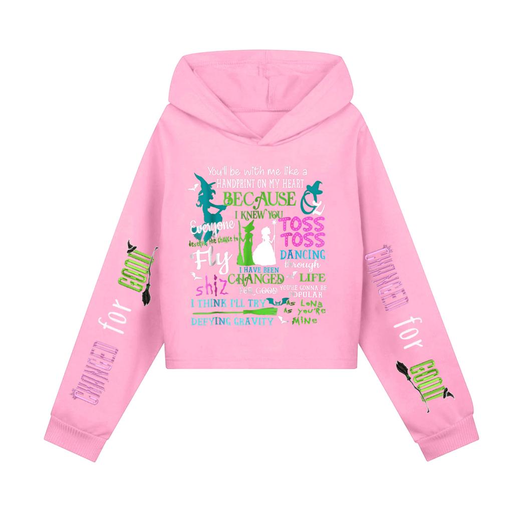 Children's Hooded Hood, Trendy Long Sleeved Witch Hoodie