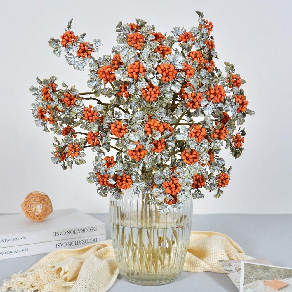 Autumn Colors Simulation Berries Plants Multicolor Decorative Flower Desktop Ornament