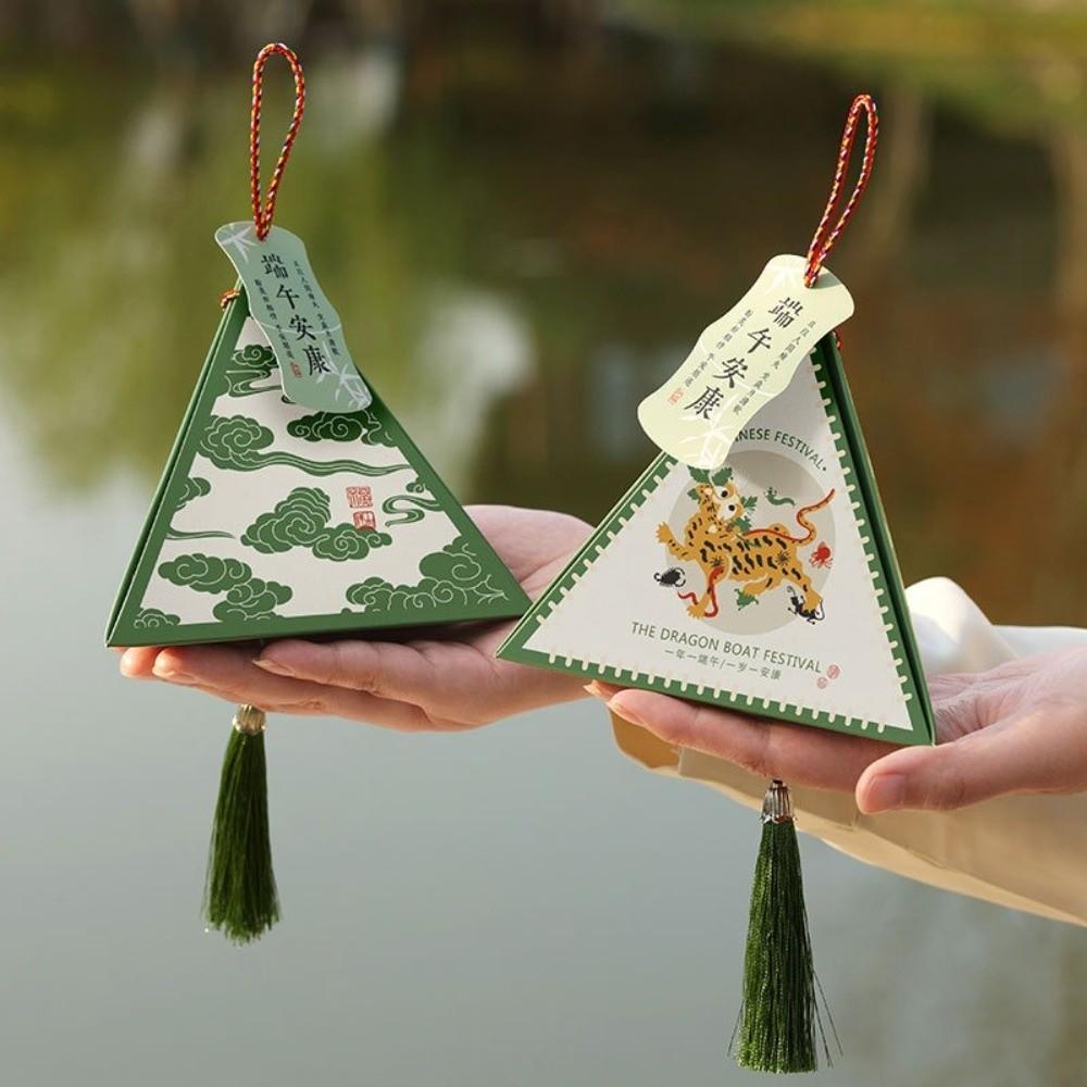 10Pcs Traditional Zongzi Packaging Box Thickened Single Zongzi Container  Gift Giving
