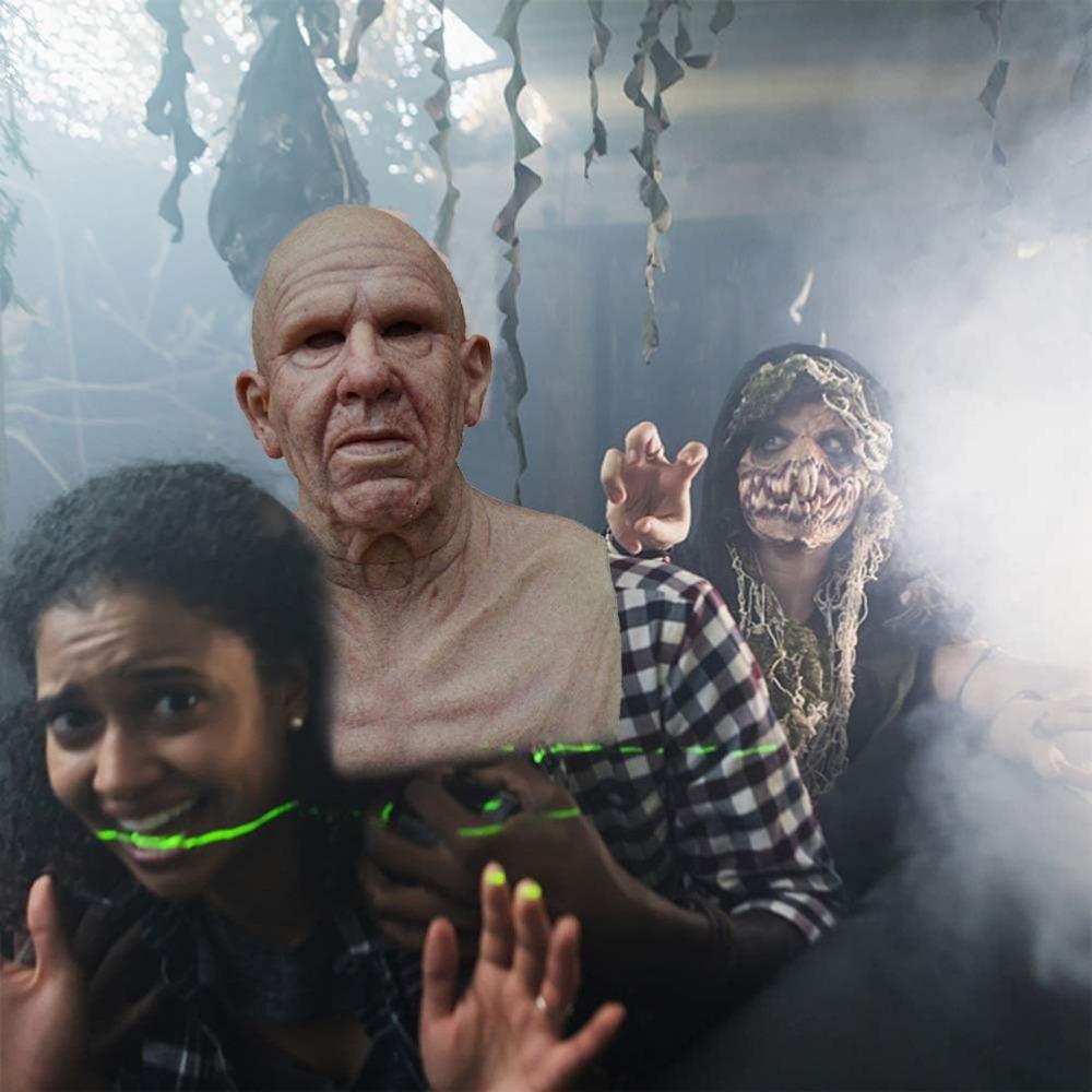 Kopfbedeckung Requisite Alte Mann Maske, Die Ältere Maske Realistische Latex Menschliche Falten Gesichtsmaske Vollkopfmaske für Halloween Maskerade