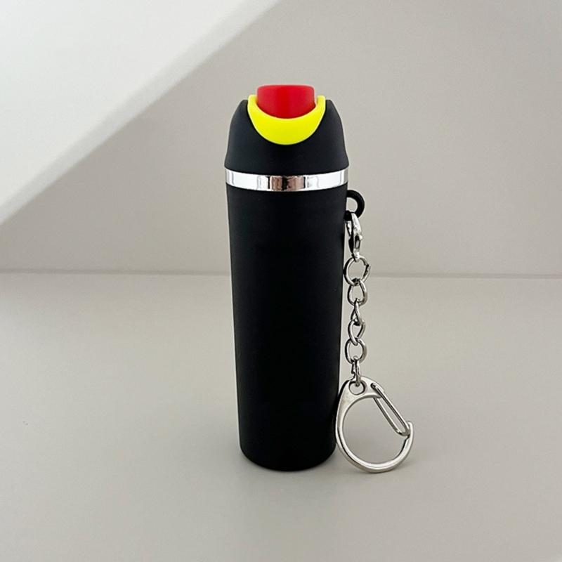 3pcs Plastic Mini Bottle Keychains Serving as Lip Balm Cases Practical Decorative Item for Daily Use Portable