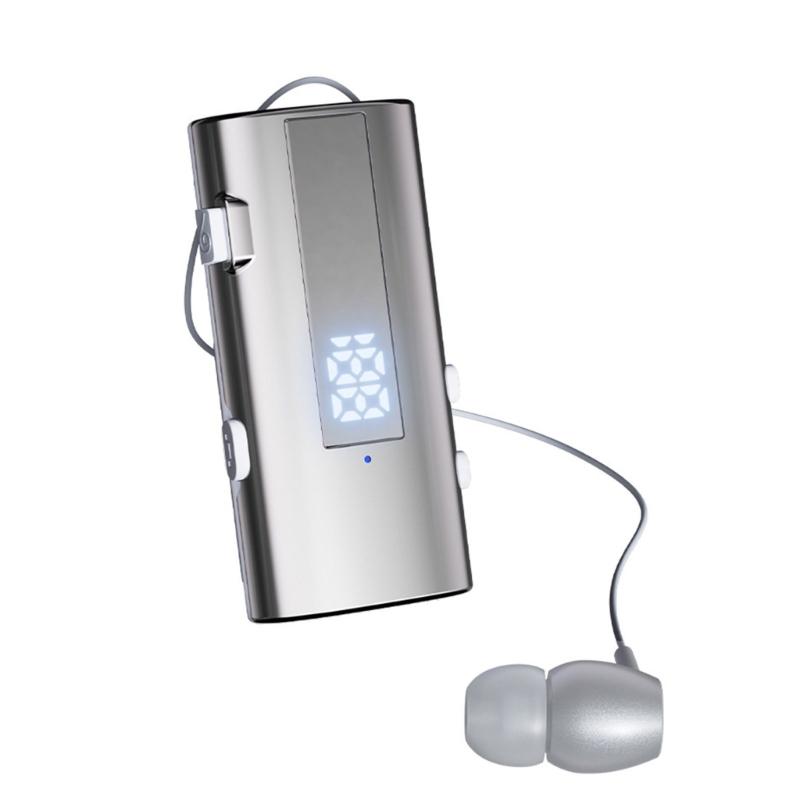 Wireless Bluetooth-compatible 6.0 Lavalier Headset Featuring 30 Hours Call Time 50 Hours Music Playbacks Vibration Alert for Business