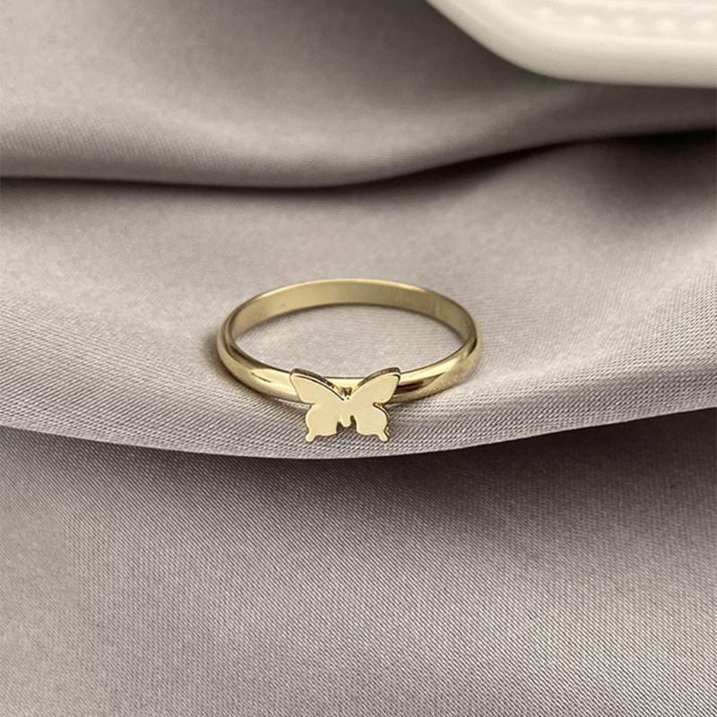 1 Pair Vintage for Butterfly Lovers Couple Rings Set Engagement Promise Bands Open Cuff Rings Adjustable Matching Ring