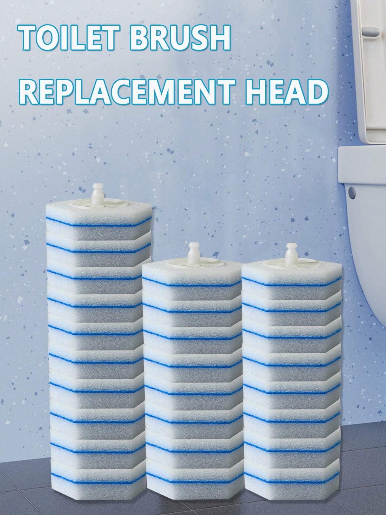 Одноразовый туалет Одноразовые стержни для чистки унитаза Сменные насадки, Количество Улучшенный материал Одноразовые головки-щетки для чистки унитаза Совместимый 10pcs