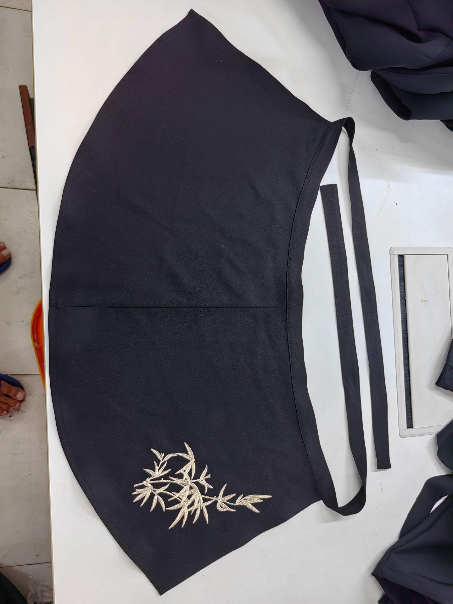 

2025 Autumn Girls Bamboo Leaf Embroidered Suit Dress - New Chinese Style 130 cm