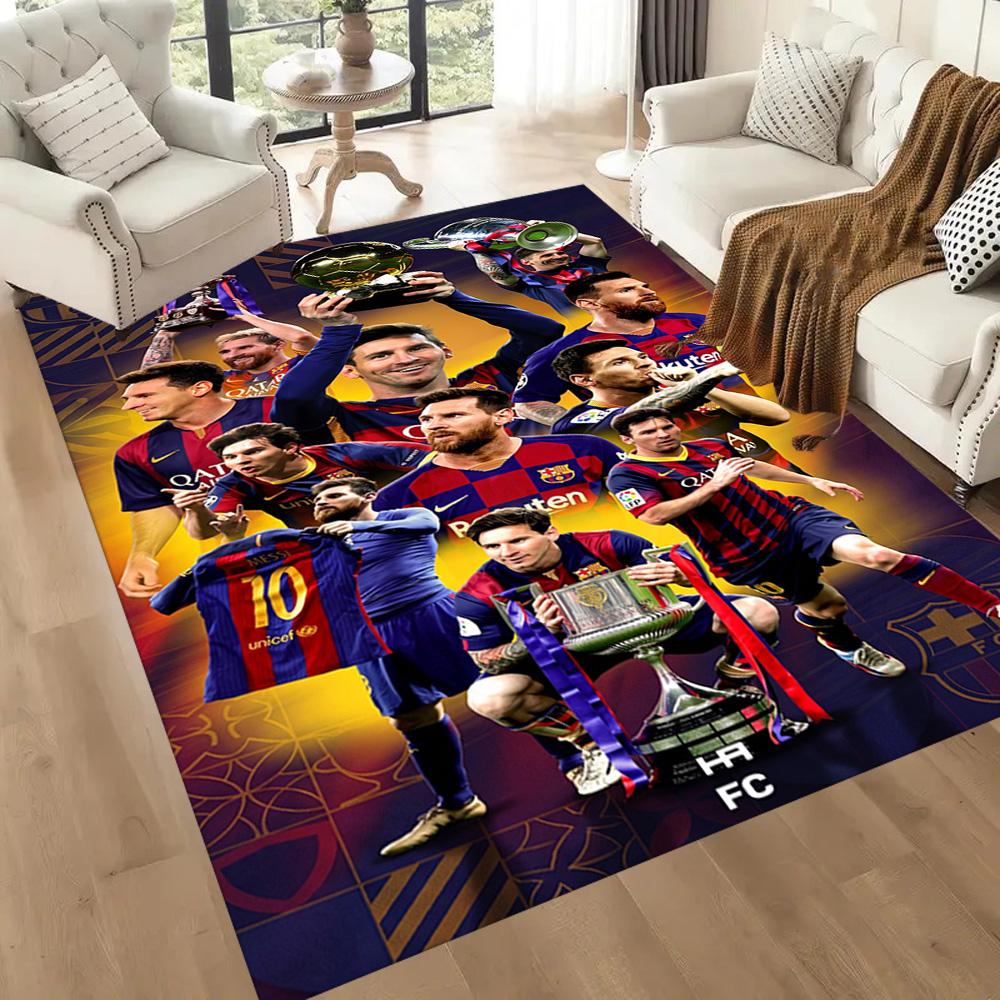 Messi 180 Floor Rug Office Rug Suitable for Playrooms Outdoor Living Rooms Balcony Antislip Carpet Office home decor Birthday/Christmas Gift