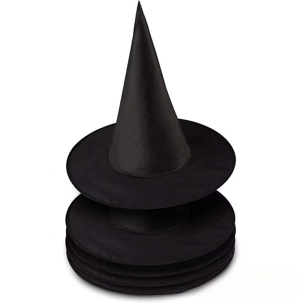 Classic Black Witch Hat Unisex Adult & Kids Wizard Hat for Halloween Cosplay Costume & Masquerade Party Carnival Decoration
