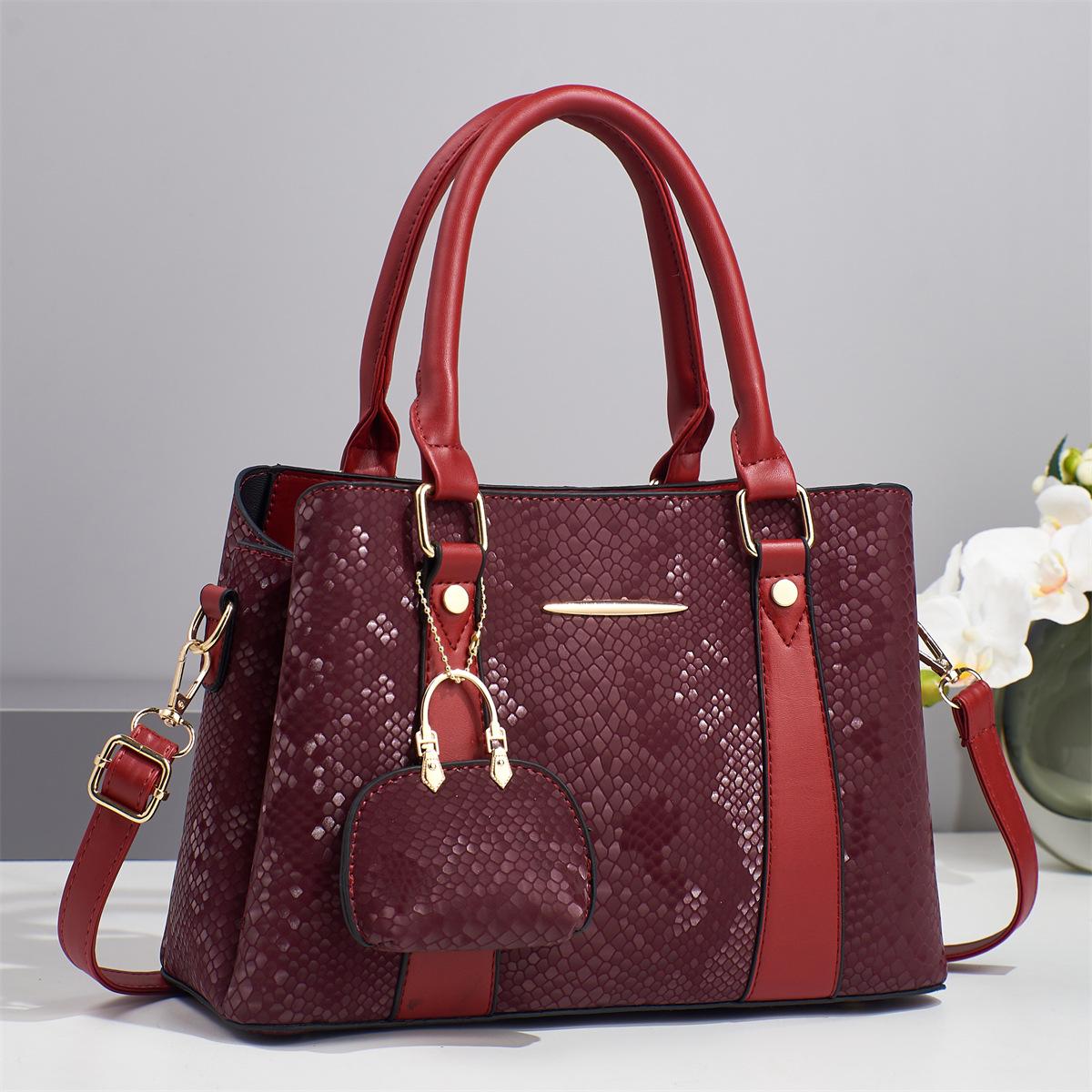 New Serpentine Trendy Style Bag Splicing Top Appearance Quality Handbag Multi-layer Large Capacity Shoulder Bag Crossbody Bag .
