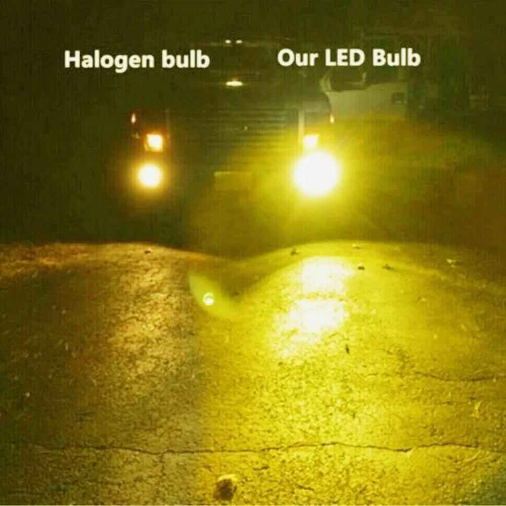 Супер яскраві H1 CSP LED лампочки протитуманних фар Комплект для переобладнання 80 Вт 2000 лм 3000K Жовті Автомобільні аксесуари Високоякісні протитуманні фари, 2 шт.