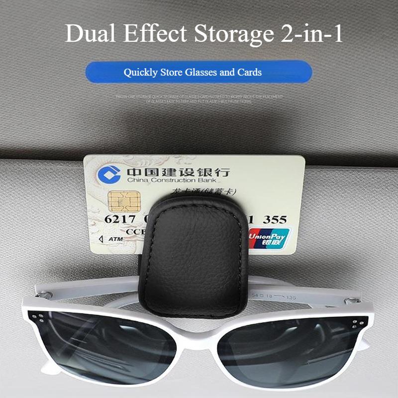 Creative Multi-Functional Car Sunglasses Holder Sun Visor Storage Clip Car Glasses Clip Auto Interior Storage