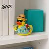 Duck Shaped Sunglasses Decor Summer Beach Figurine Vacation with Sunglasses Weather-Resistant Compact Holiday Decoration Resin Ornament for