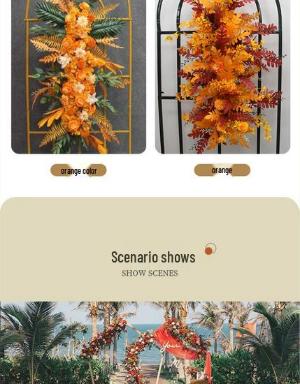 Blumen Kunstseide Blumenstreifen Set: Lange Hängegang-Anordnung & Hochzeitsaal-Dekor