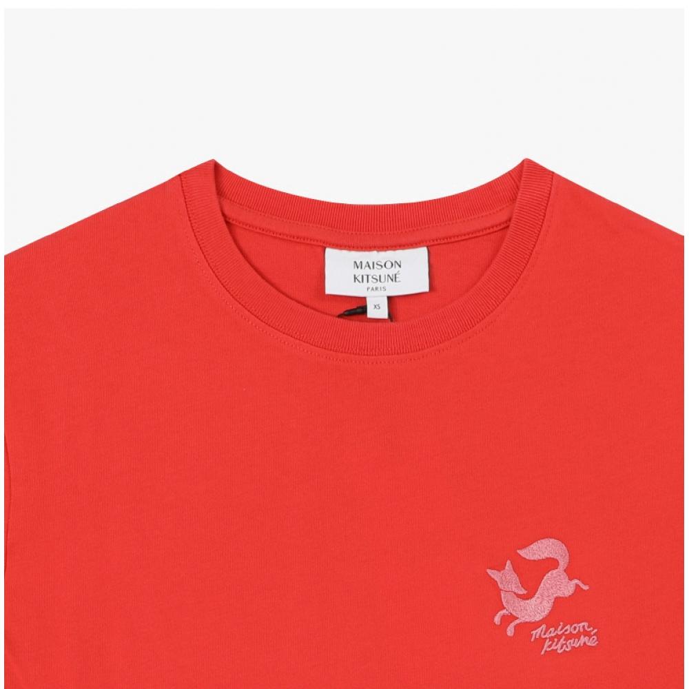 MaiSon KitSune Nw00116kj0119 P653 Fancy Fox Embroidery Women S Short Sleeve Tee