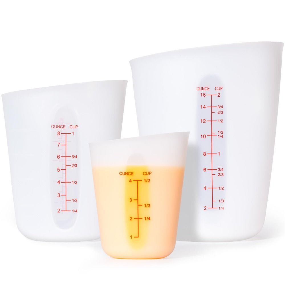 Flexible Mischbecher Doppelskala Ausgieß-Messbecher Kochgeschenke Schmelzbecher Backzubehör