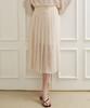 Peullobeu River Pleats Skirt(Ivory-Dot)